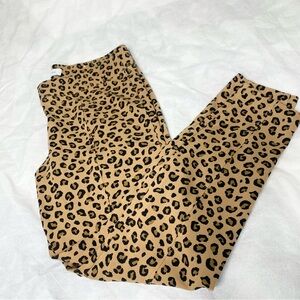 Old Navy Leopard High-Waisted Ponte-Knit Stevie Pants Size L